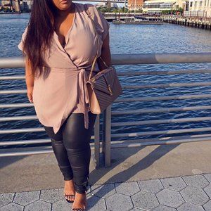 NWT Missguided Wrap Blouse